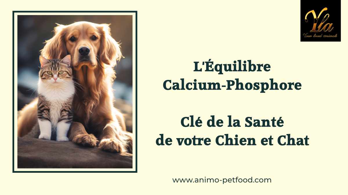 rapport phosphocalcique dans l’alimentation pour chat et chien.